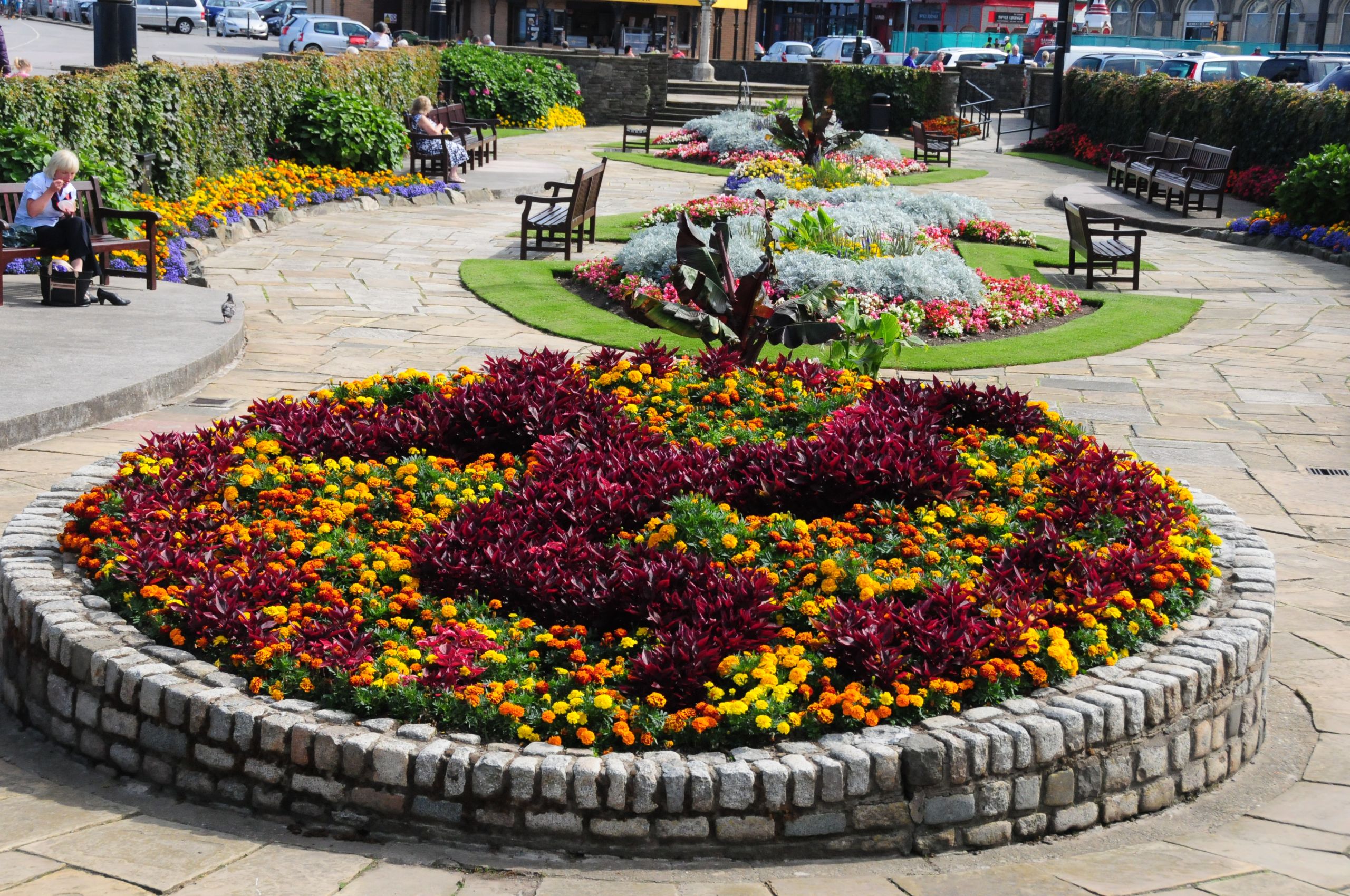 Photo of the sunken gardens on Douglas Promenade.